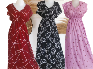 Anto Shop ID - Daster Kimono Rayon Della Ld 110 Kekinian Busui Kancing Depan Bahan Rayon Adem Lembut Nyaman Panjang Cantik Samping Bumil