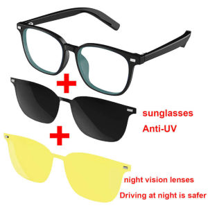 กล้องแว่นตาอัจฉริยะ Bluetooth Call Voice Assistant ฟังเพลงแว่นตาสมาร์ทกีฬาแว่นตากันแดดโพลาไรซ์แว่นตาป้องกันสีฟ้า Google Glass สำหรับ Android ios หัวเว่ย OPPO ข้าวฟ่าง vivo