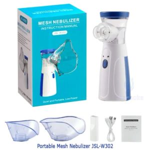 Máy Xông Họng Mũi Mini Cầm Tay JSL-W302 – Phun Sương Siêu Mịn – Nhỏ Gọn Êm Ái – Kèm Mặt Nạ & Dây Sạc