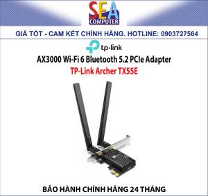 Bộ Thu AX3000 Wi-Fi 6 Bluetooth 5.2 PCIe Adapter TP-Link Archer TX55E