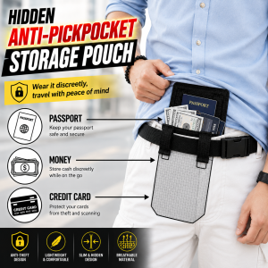 👉Anti-PickPocket Hidden Pouch 👉Slim Travel Pouch 👉Concealed Waist Bag👉 Passport Holder 👉Money Safe