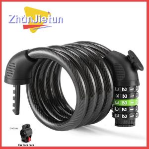 zhanjietun Combination Bicycle Cable Lock-5-Digit Winding Security Reset Cable Lock Bicycle Padlock Anti-Theft Accessories