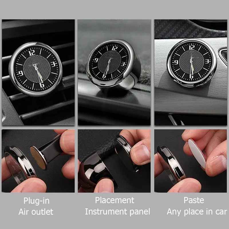 LAIFU Car Interior Parts Mini Clock Watch Auto Electronic Quartz