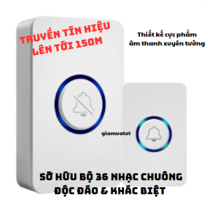 Chuông Cửa Điện Tử Không Dây Điều Khiển Từ Xa Cho Một Cửa Thông Minh ( chuông chống nước)