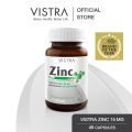 VISTRA Zinc 15mg ( 45 caps) -  วิสทร้า ซิงก์ 15 มก. ( 45 เม็ด). 