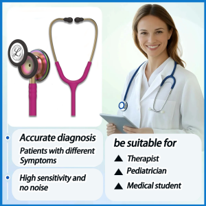 Double-ended stethoscope for medical and nursing use