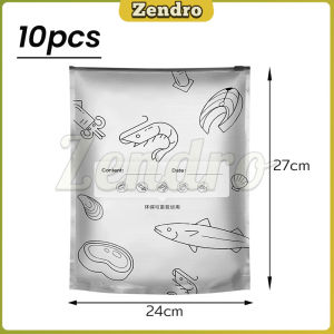 Zendro 10Pcs/Pack Aluminum Foil Food Bag Leakproof Freezer Kitchen Fresh-keeping Reusable Bags