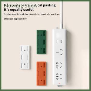 Blowing Wall-Mounted Plug Fixer Sticker Punch-free Home Self-Adhesive Socket Fixer Cable Wire Organizer Power Strip Holder