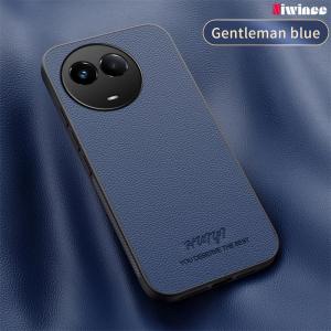 Phone Case For Realme 11 5G/Realme 11X 5G Luxury Leather Back Cover Matte Soft Edge Shockproof 2024 New Design Camera Protection Phone Casing NHY01