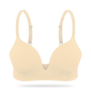 Wimiu BH Bra Tanpa Kawat Wanita Premium Satin Seamless Busa Tipis 100089