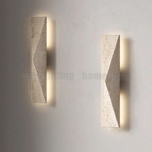 Cave Stone Yellow Travertine Stone Wabi-Sabi Wall Lights Bedroom Room Modern Wall Lamp LED IP65 Outdoor Wall Sconces Home Garden