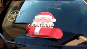 Giáng sinh Mùa Đông Decal gắn vào độ bám dính cao lưỡi gạt nước xe phía sau phim hoạt hình vẫy ống khói Santa người tuyết