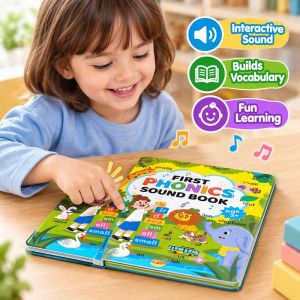 Starry Home.my Kids Interactive Talking Phonics Sound Book English Early Learning Audio Toy Toddler Preschool Rechargeable Educational