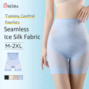 【SingaBralette】 High Waist Shapewear Seamless Panties Women Breathable Ice Silk Girdle Panty Tummy Control Ultra-Thin Cooling Lightweight Underwear