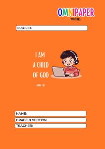 Omnipaper Premium Christian Writing Notebook Grade 1-3 / 10 Vibrant Colors / Water resistance / Free NAME Customization