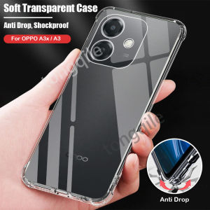 เคสสำหรับ OPPO A5i A3x A3 4G 5G 2025 2024เคสใส่โทรศัพท์ฝาครอบด้านหลังกันกระแทกโปร่งใสโปร่งใสชัดเจน TPU นิ่มกันกระแทกมีความยืดหยุ่นป้องกันการตกง่ายเพิ่มสี่มุม