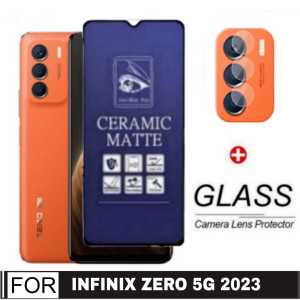 TEMPERED GLASS CERAMIC MATTE BLUE / ANTI PECAH / ANTI MINYAK FOR INFINIX NOTE 12 2023 / INFINIX ZERO 5G 2023 / NOTE 30 / INFINIX NOTE 30 PRO / INFINIX ZERO 20 2022