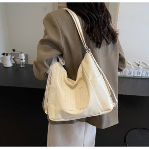 TU3Y Large Capacity Women Handbag PU Vintage Crossbody Bags Fashion Simple Underarm Tote Bag For Women