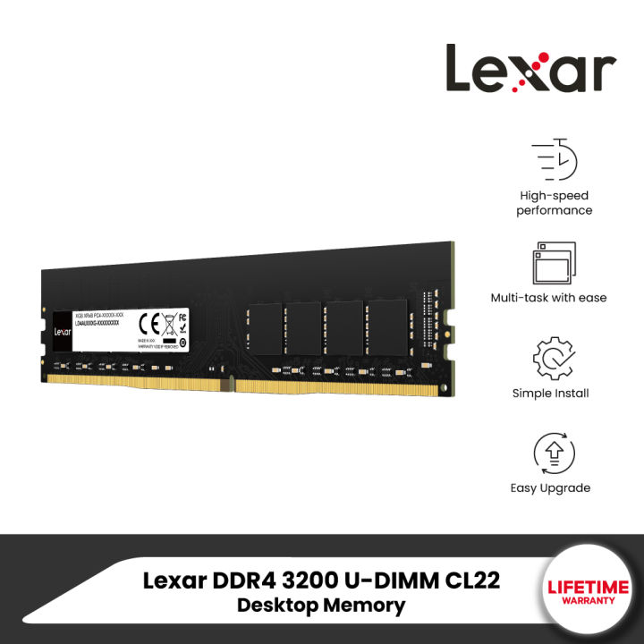 MEMORIA LEXAR DIMM DDR4 16GB 3200MHZ CL22 - miniatura 3
