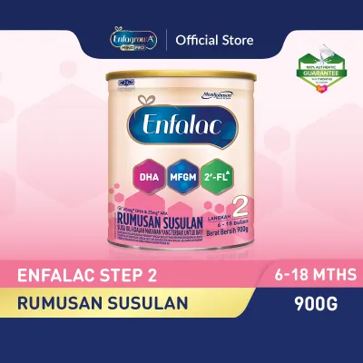 Enfalac Step 2 (6-18Mths) Follow Up Formula Milk Powder (900g)