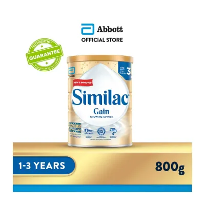 Similac Gain 5MO Stage 3 Growing-Up Baby Milk Powder Formula 800 G (1 Year Onwards)