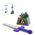 VBHJI Zeldaed 8 Bit Link Master Sword And Hylian Shield Building Block Set Cartoon Games Action Figure Brick Model Toys for Kids FRTGH. 