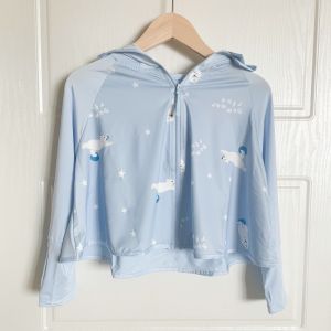 Áo Choàng Chống Nắng Cho Bé Mềm Nhẹ Thoáng Mát Chống Tia UV Có Mũ Che Đầu Che Mặt Blink Hair