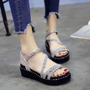 Free Shipping WomenS Summer 2026 New Korean-Style Versatile Thick-Soled Platform Sandals Fashionable Casual And Comfortable