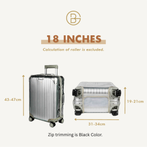 [SG Stock] High Quality Zipper Luggage Protector Transparent PVC Travel Suitcase Cover | Right/Left Side Open 18-30 Inch
