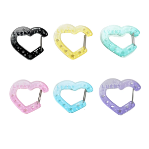 DIY Art Craft Keychain Clear Acrylic Love Shape Fashion Trendy Decoration Portable Gift For Her Birthday Party
