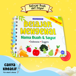 Flashcard sayur dan buah | Mengenal sayur dan buah | Buku Paud