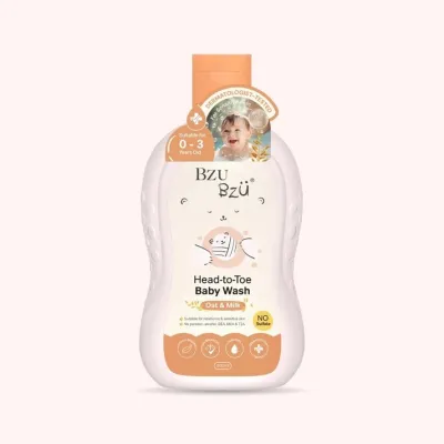 BZU BZU Head-to-Toe Baby Wash (Oat & Milk) 600ml/200ml