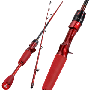 Sougayilang Tongkat Pancing Spinning Casting 1.8M  Joran Pancing 2 Bagian Bahan Serat Fiber Karbon Nyaman Pegangan EVA Pancing