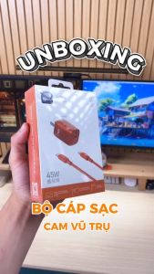 Bộ Adapter Cóc Củ Sạc Nhanh USB-C hiệu WiWU 45W USB-C công nghệ TurboCharge sạc ổn định không nóng – Combo Củ & Dây sạc Type-C Chip Smart IC An toànđiều chỉnh dòng điện Vỏ chống cháy - hàng nhập khẩu