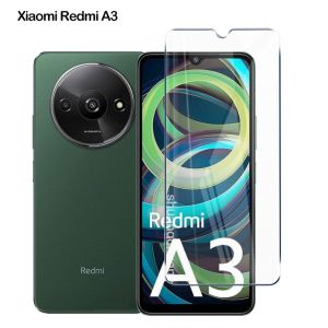 For Redmi A3 phone case 3in1 Flash Drill phone case Love pearl protective case Redmi A3 screen tempered glass protective film and camera lens film
