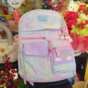 Balo Cầu Vòng Cho Học Sinh Tiểu Học Cấp 2 Nhiều Ngăn Siêu Nhẹ Phong Cách Hàn Quốc Cho Bé Gái Mẫu Mới 2023 Trùm Sỉ Gia Thành