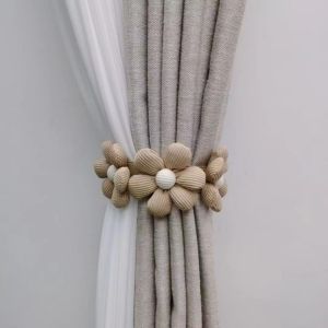 Curtain Tieback Flower Hanging Curtain Strap Window Curtain Buckle Clip Tie Rope Home Curtain Decor Buckle