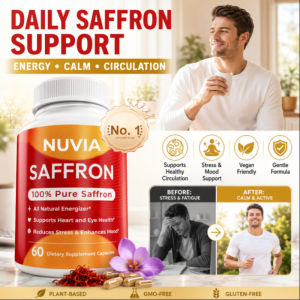 Saffron Capsules Blood Circulation Support Saffron Extract Capsules Circulation Booster Natural Heart Health Supplement