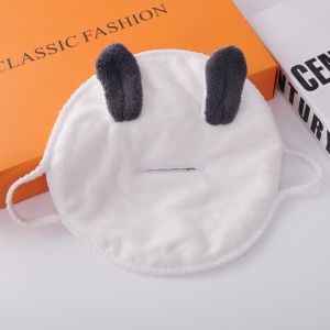 Face Towel Mask Steam Hot Cold Compress Towel Cute Cartoon