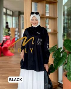 MDLY Baju kemeja atasan wanita/Kemeja Casual Premium/Kemeja Bahan Linen/Nada Signature Shirt by Mdly