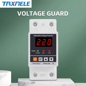 63A 220V Din Rail Adjustable Recovery Reconnect Over and Under Voltage Protective Device Protector Relay Over Voltage Protection