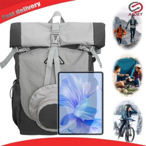 Mens Waterproof PU Backpack for Outdoor Travel with Multiple Compartments and Lightweight Design