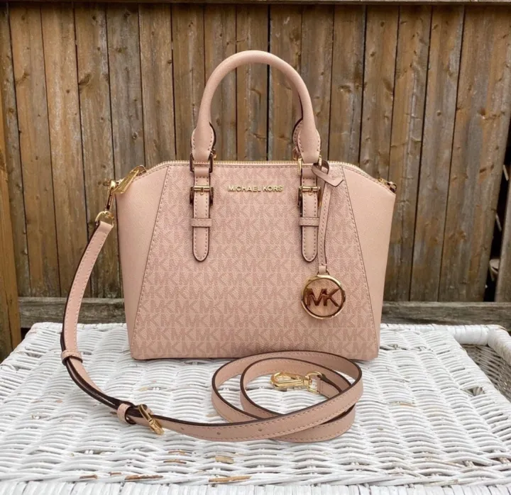 Michael Kors Ciara Zip Medium Messenger Bag in Ballet Signature