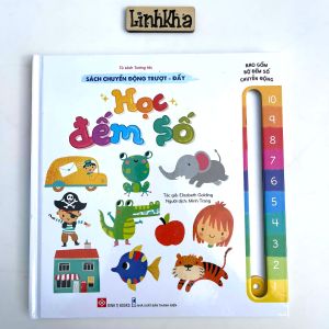 Sách chuyển động trượt đẩy - Học đếm số - Sách tương tác giáo dục sớm cho bé - Đinh Tị