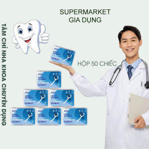 Tăm chỉ nha khoa vệ sinh răng miệng tăm xỉa răng hộp 50 cái