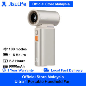 Jisulife Handheld Fan Ultra1 Ultra 100 Speed Super Turbo Strong Wind High Quality Portable Rechargeable 9000mAh as Hair Dryer Mini HandHeld Fan