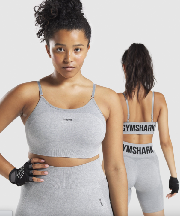 Gymshark Flex Strappy Sports Bra Gray - $25 (28% Off Retail) New