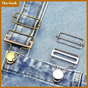 [The Gesh] Dungaree Fasteners Clip Brace Buckles With Jeans Buttons Set For Denims Jackets Home DIY Apparel Sewing Supplies