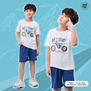 [OUTLET]Bộ đồ bé trai BIGFOX - MISS MEOW size đại mặc nhà mùa hè vải cotton mềm mịn in are you ready cỡ trẻ em 34567891011 tuổi 11-40kg