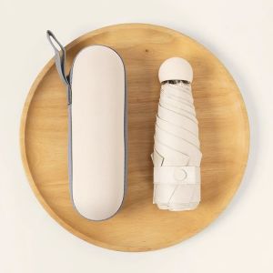 [RAINPRO]Compact Capsule Sun Umbrella 🌞☂️ | 5-Fold | UV Protection | Black Coating | for Sun & Rain